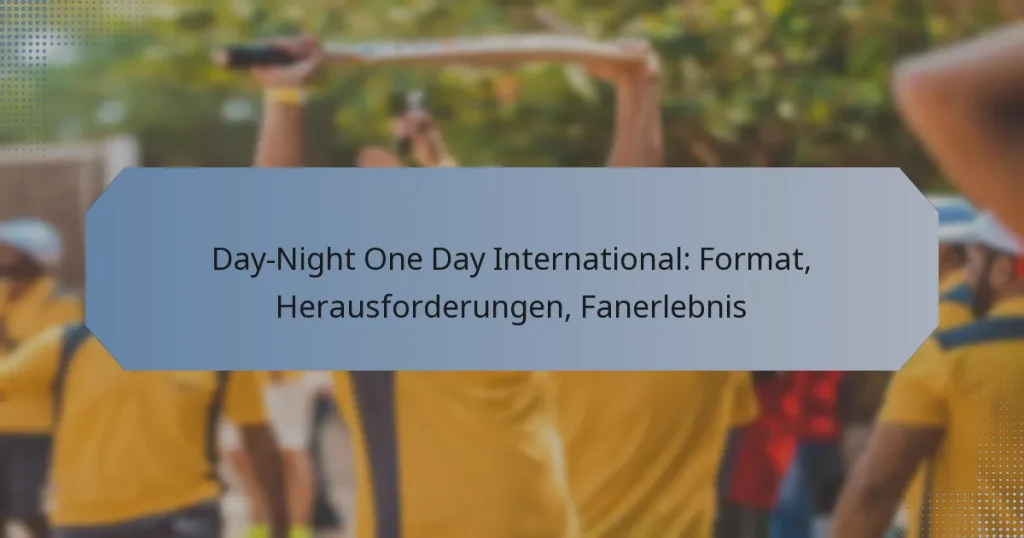 Day-Night One Day International: Format, Herausforderungen, Fanerlebnis
