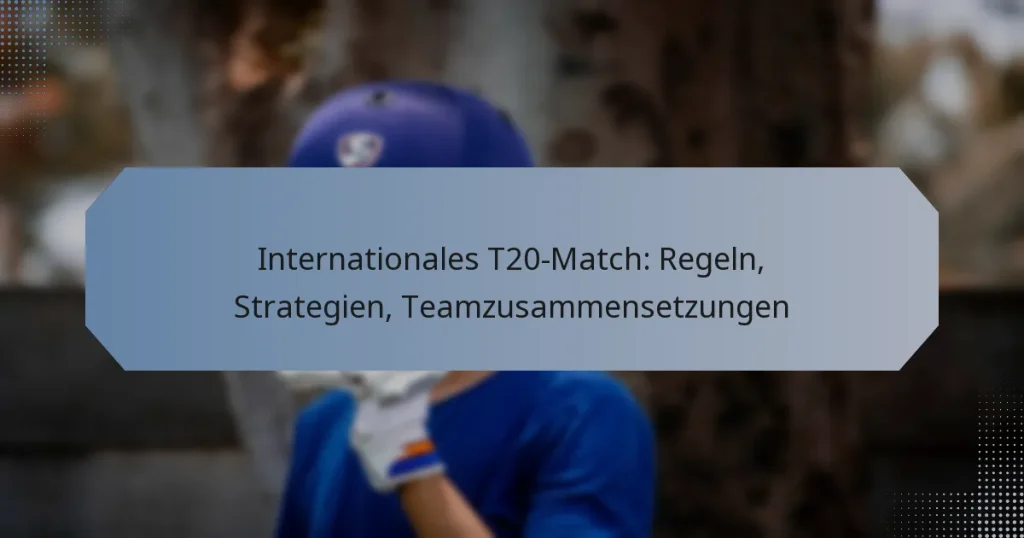 Internationales T20-Match: Regeln, Strategien, Teamzusammensetzungen