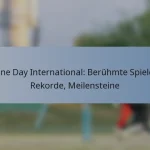 One Day International: Berühmte Spiele, Rekorde, Meilensteine