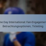 One Day International: Fan-Engagement, Betrachtungsoptionen, Ticketing