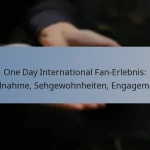 One Day International Fan-Erlebnis: Teilnahme, Sehgewohnheiten, Engagement