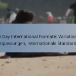 One Day International Formate: Variationen, Anpassungen, internationale Standards