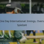 One Day International: Innings, Overs, Spielzeit