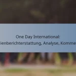 One Day International: Medienberichterstattung, Analyse, Kommentar
