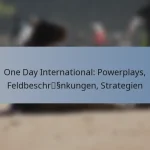 One Day International: Powerplays, Feldbeschränkungen, Strategien