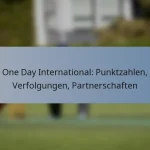 One Day International: Punktzahlen, Verfolgungen, Partnerschaften