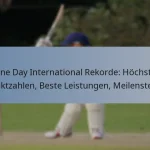 One Day International Rekorde: Höchste Punktzahlen, Beste Leistungen, Meilensteine