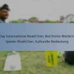 One Day International Rivalitäten: Berühmte Wettkämpfe, Spieler-Rivalitäten, Kulturelle Bedeutung