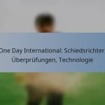 One Day International: Schiedsrichter, Überprüfungen, Technologie