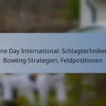 One Day International: Schlagtechniken, Bowling-Strategien, Feldpositionen