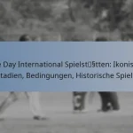 One Day International Spielstätten: Ikonische Stadien, Bedingungen, Historische Spiele