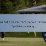 Pink Ball Testspiel: Sichtbarkeit, Einfluss, Spieleranpassung