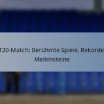 T20-Match: Berühmte Spiele, Rekorde, Meilensteine