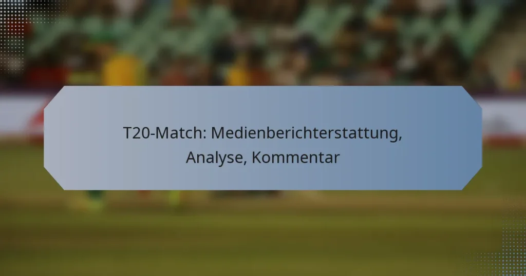 T20-Match: Medienberichterstattung, Analyse, Kommentar