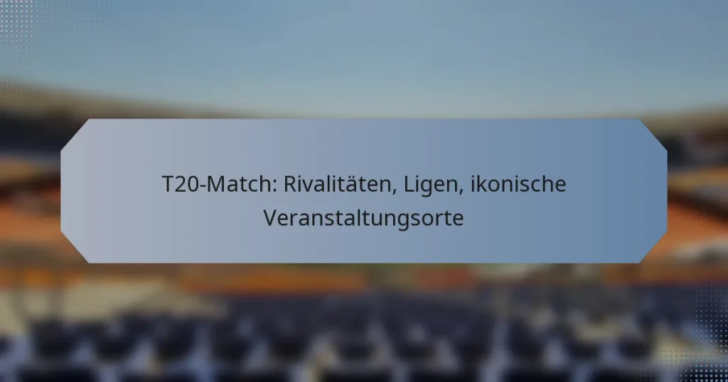 T20-Match: Rivalitäten, Ligen, ikonische Veranstaltungsorte