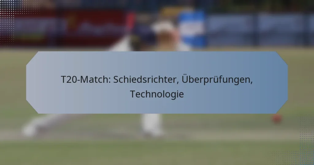 T20-Match: Schiedsrichter, Überprüfungen, Technologie