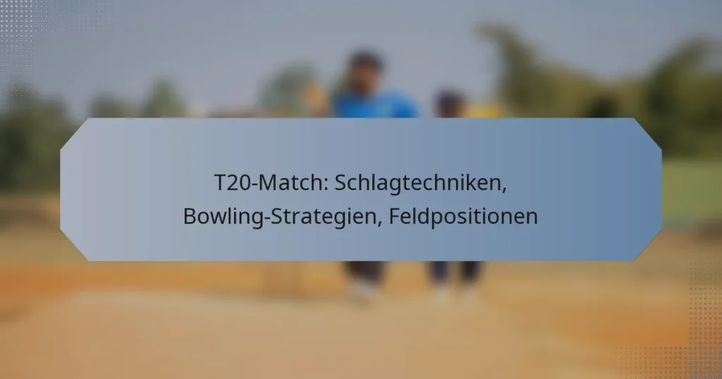 T20-Match: Schlagtechniken, Bowling-Strategien, Feldpositionen