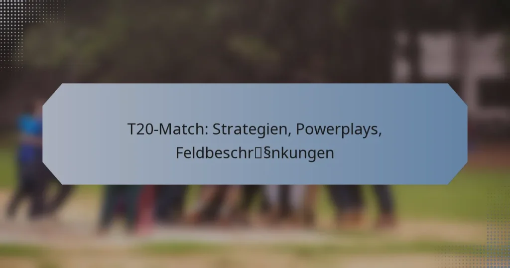 T20-Match: Strategien, Powerplays, Feldbeschränkungen