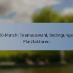 T20-Match: Teamauswahl, Bedingungen, Platzfaktoren