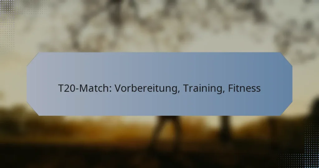T20-Match: Vorbereitung, Training, Fitness