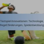Testspiel-Innovationen: Technologie, Regeländerungen, Spielentwicklung