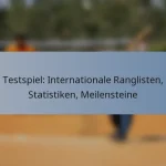 Testspiel: Internationale Ranglisten, Statistiken, Meilensteine