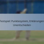 Testspiel: Punktesystem, Erklärungen, Unentschieden