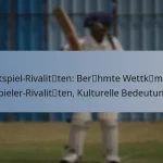 Testspiel-Rivalitäten: Berühmte Wettkämpfe, Spieler-Rivalitäten, Kulturelle Bedeutung