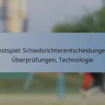 Testspiel: Schiedsrichterentscheidungen, Überprüfungen, Technologie