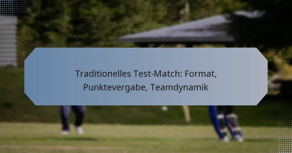 Traditionelles Test-Match: Format, Punktevergabe, Teamdynamik