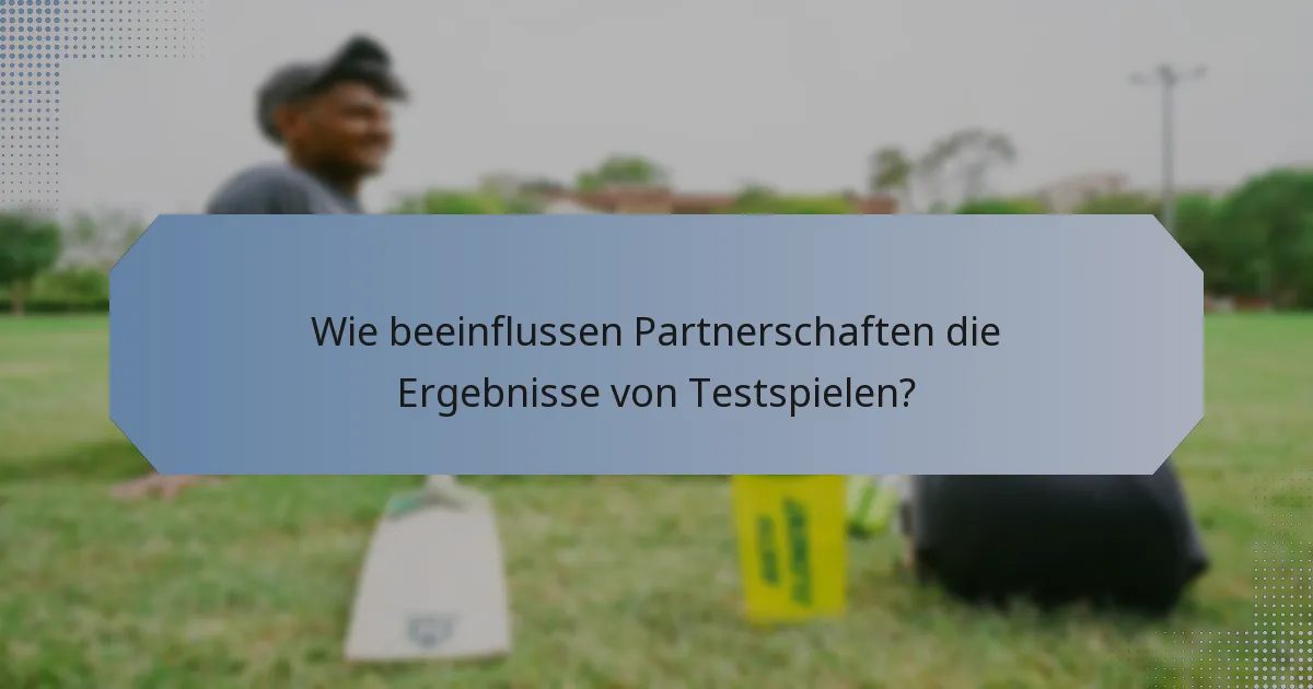Wie beeinflussen Partnerschaften die Ergebnisse von Testspielen?